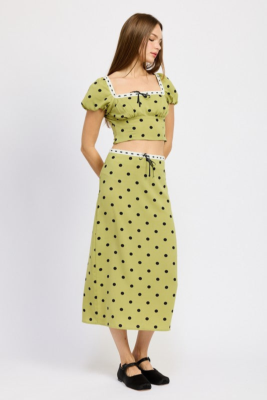POLKA DOT MIDI SKIRT WITH LACE TRIM-Emory Park-[option4]-[option5]-[option6]-[option7]-[option8]-Shop-Boutique-Clothing-for-Women-Online