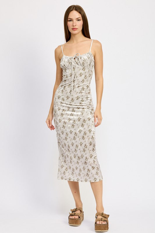 PRINTED SPAGHETTI STRAP MIDI DRESS-Emory Park-OLIVE FLORAL-S-[option4]-[option5]-[option6]-[option7]-[option8]-Shop-Boutique-Clothing-for-Women-Online