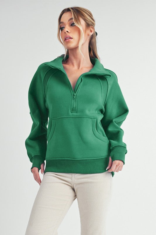 Long Dove Funnel Neck Half Long Zip-Aemi + Co-[option4]-[option5]-[option6]-[option7]-[option8]-Shop-Boutique-Clothing-for-Women-Online