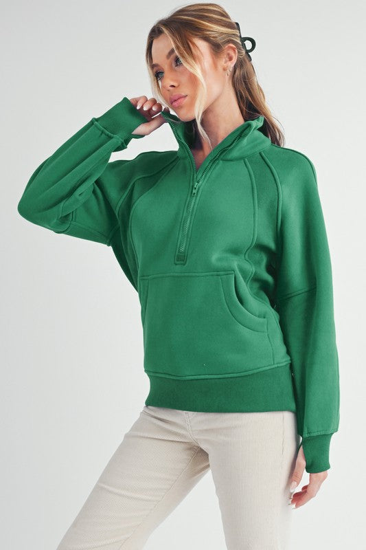 Long Dove Funnel Neck Half Long Zip-Aemi + Co-LILY PAD-S-[option4]-[option5]-[option6]-[option7]-[option8]-Shop-Boutique-Clothing-for-Women-Online