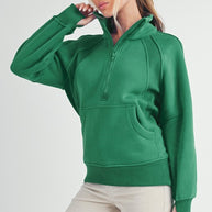 Long Dove Funnel Neck Half Long Zip-Aemi + Co-LILY PAD-S-[option4]-[option5]-[option6]-[option7]-[option8]-Shop-Boutique-Clothing-for-Women-Online