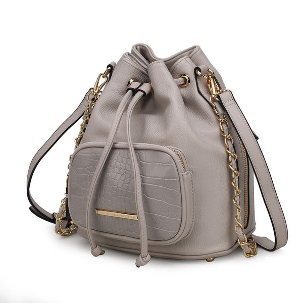 The Azalea Bucket Bag by Mia K-MKF Collection by Mia K-Light Grey-One Size-[option4]-[option5]-[option6]-[option7]-[option8]-Shop-Boutique-Clothing-for-Women-Online