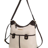 The Harper Vegan Leather Shoulder Bag by Mia K-MKF Collection by Mia K-Beige-Chocolate-One Size-[option4]-[option5]-[option6]-[option7]-[option8]-Shop-Boutique-Clothing-for-Women-Online