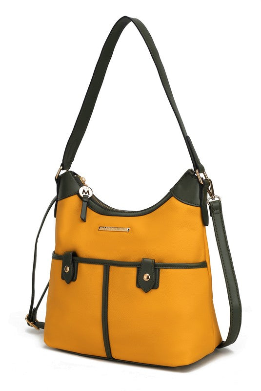 The Harper Vegan Leather Shoulder Bag by Mia K-MKF Collection by Mia K-Mustard-Olive-One Size-[option4]-[option5]-[option6]-[option7]-[option8]-Shop-Boutique-Clothing-for-Women-Online