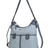 The Harper Vegan Leather Shoulder Bag by Mia K-MKF Collection by Mia K-Light Blue - Denim-One Size-[option4]-[option5]-[option6]-[option7]-[option8]-Shop-Boutique-Clothing-for-Women-Online