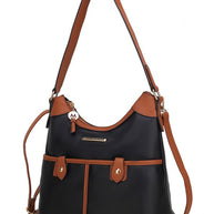 The Harper Vegan Leather Shoulder Bag by Mia K-MKF Collection by Mia K-Black - Brown-One Size-[option4]-[option5]-[option6]-[option7]-[option8]-Shop-Boutique-Clothing-for-Women-Online