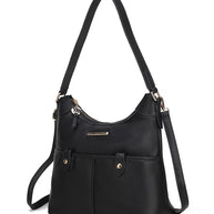 The Harper Vegan Leather Shoulder Bag by Mia K-MKF Collection by Mia K-Black - Black-One Size-[option4]-[option5]-[option6]-[option7]-[option8]-Shop-Boutique-Clothing-for-Women-Online