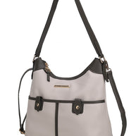The Harper Vegan Leather Shoulder Bag by Mia K-MKF Collection by Mia K-Light Grey- Charcoal-One Size-[option4]-[option5]-[option6]-[option7]-[option8]-Shop-Boutique-Clothing-for-Women-Online