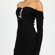 OFF SHOULDER BODYCON DRESS WITH BOW DETAIL-Emory Park-[option4]-[option5]-[option6]-[option7]-[option8]-Shop-Boutique-Clothing-for-Women-Online