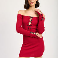 OFF SHOULDER BODYCON DRESS WITH BOW DETAIL-Emory Park-RUBY-S-[option4]-[option5]-[option6]-[option7]-[option8]-Shop-Boutique-Clothing-for-Women-Online