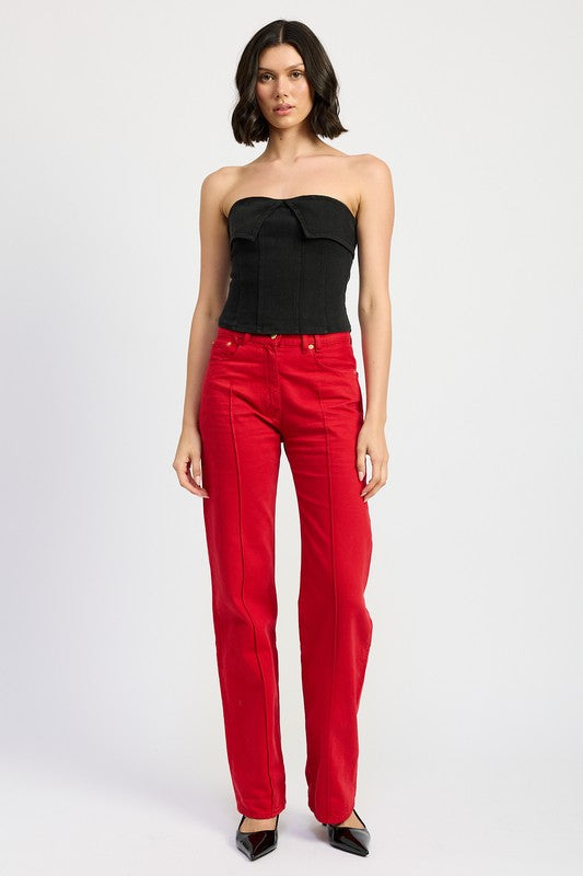 FOLD OVER CORSET TOP-Emory Park-[option4]-[option5]-[option6]-[option7]-[option8]-Shop-Boutique-Clothing-for-Women-Online