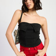 FOLD OVER CORSET TOP-Emory Park-BLACK-S-[option4]-[option5]-[option6]-[option7]-[option8]-Shop-Boutique-Clothing-for-Women-Online