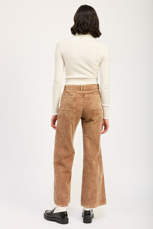 DISTRASSED CORDUROY PANTS-Emory Park-[option4]-[option5]-[option6]-[option7]-[option8]-Shop-Boutique-Clothing-for-Women-Online