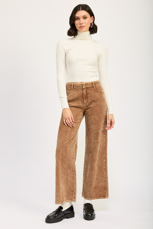 DISTRASSED CORDUROY PANTS-Emory Park-[option4]-[option5]-[option6]-[option7]-[option8]-Shop-Boutique-Clothing-for-Women-Online