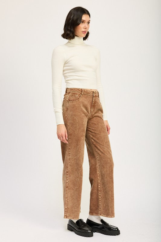 DISTRASSED CORDUROY PANTS-Emory Park-[option4]-[option5]-[option6]-[option7]-[option8]-Shop-Boutique-Clothing-for-Women-Online