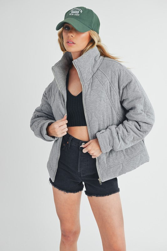 Darla Quilted Jacket-Aemi + Co-CHARCOAL-S-[option4]-[option5]-[option6]-[option7]-[option8]-Shop-Boutique-Clothing-for-Women-Online