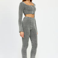 SQUARE NECK CROPPED TOP WITH ZIPPER-Emory Park-[option4]-[option5]-[option6]-[option7]-[option8]-Shop-Boutique-Clothing-for-Women-Online