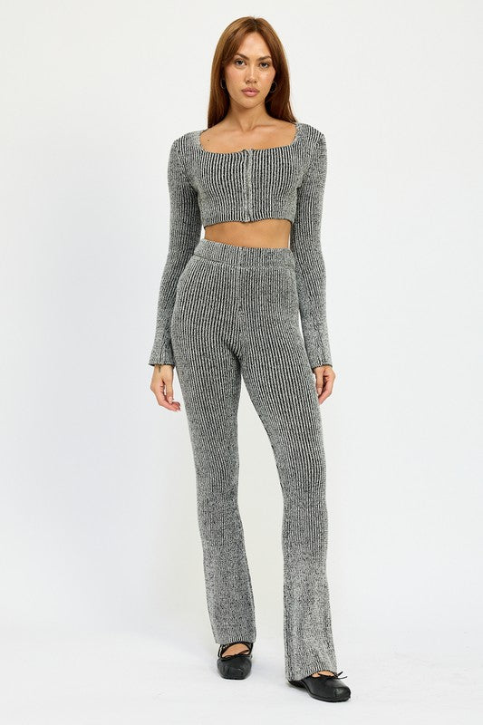 SQUARE NECK CROPPED TOP WITH ZIPPER-Emory Park-[option4]-[option5]-[option6]-[option7]-[option8]-Shop-Boutique-Clothing-for-Women-Online