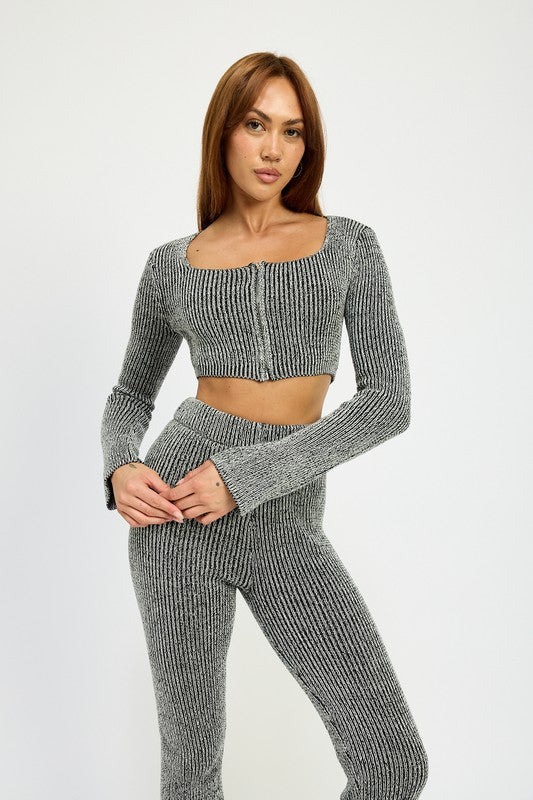 SQUARE NECK CROPPED TOP WITH ZIPPER-Emory Park-BLACK WHITE-S-[option4]-[option5]-[option6]-[option7]-[option8]-Shop-Boutique-Clothing-for-Women-Online