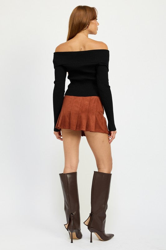 WRAPPED BUCKLE BELT MINI SKIRT-Emory Park-[option4]-[option5]-[option6]-[option7]-[option8]-Shop-Boutique-Clothing-for-Women-Online