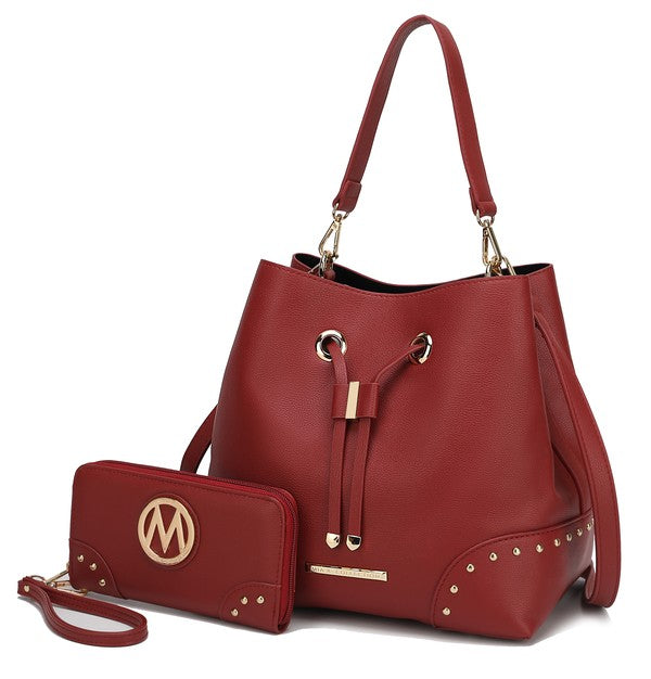 The Solid Bella Bucket by Mia K-MKF Collection by Mia K-Wine-One Size-[option4]-[option5]-[option6]-[option7]-[option8]-Shop-Boutique-Clothing-for-Women-Online
