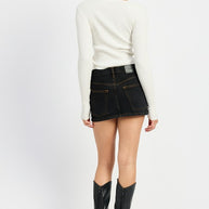 LONG SLEEVE RIBBED TOP WITH BOW DETAIL-Emory Park-[option4]-[option5]-[option6]-[option7]-[option8]-Shop-Boutique-Clothing-for-Women-Online