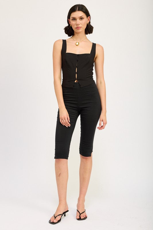 SLEEVELESS TOP WITH BUTTON UP DETAIL-Emory Park-[option4]-[option5]-[option6]-[option7]-[option8]-Shop-Boutique-Clothing-for-Women-Online