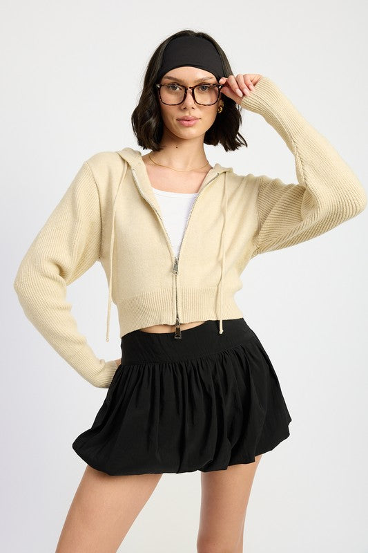 CROPPED HOODIE ZIP UP-Emory Park-ECRU-S-[option4]-[option5]-[option6]-[option7]-[option8]-Shop-Boutique-Clothing-for-Women-Online
