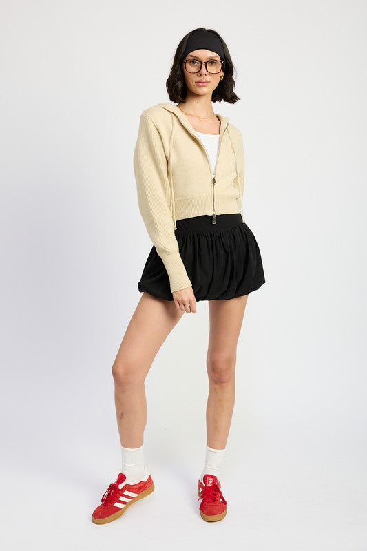 CROPPED HOODIE ZIP UP-Emory Park-[option4]-[option5]-[option6]-[option7]-[option8]-Shop-Boutique-Clothing-for-Women-Online