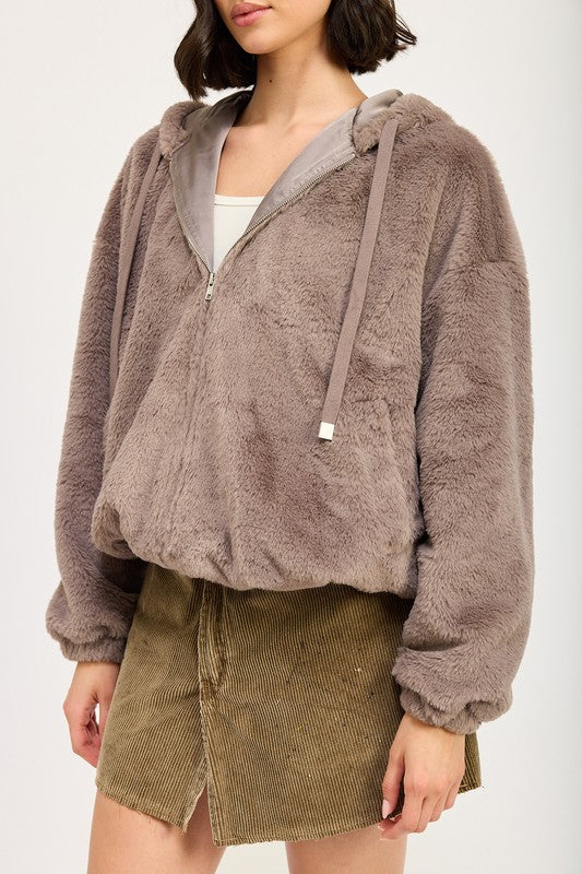 FUZZY HOODED JACKET-Emory Park-[option4]-[option5]-[option6]-[option7]-[option8]-Shop-Boutique-Clothing-for-Women-Online