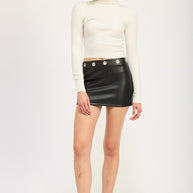 GROMMET MICRO MINI SKIRT-Emory Park-BLACK-S-[option4]-[option5]-[option6]-[option7]-[option8]-Shop-Boutique-Clothing-for-Women-Online