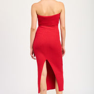 FOLD OVER RIBBED TUBE DRESS-Emory Park-[option4]-[option5]-[option6]-[option7]-[option8]-Shop-Boutique-Clothing-for-Women-Online