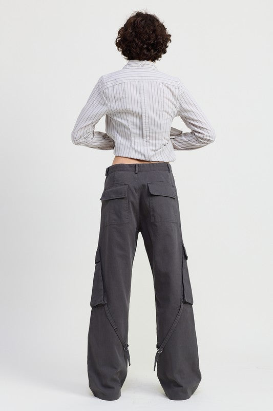 CARGO PANTS WITH POCKET DETAIL-Emory Park-[option4]-[option5]-[option6]-[option7]-[option8]-Shop-Boutique-Clothing-for-Women-Online