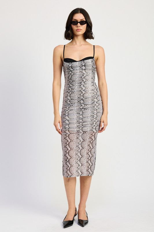 RUCHED BODYCON MIDI DRESS-Emory Park-GREY SNAKE PRINT-S-[option4]-[option5]-[option6]-[option7]-[option8]-Shop-Boutique-Clothing-for-Women-Online