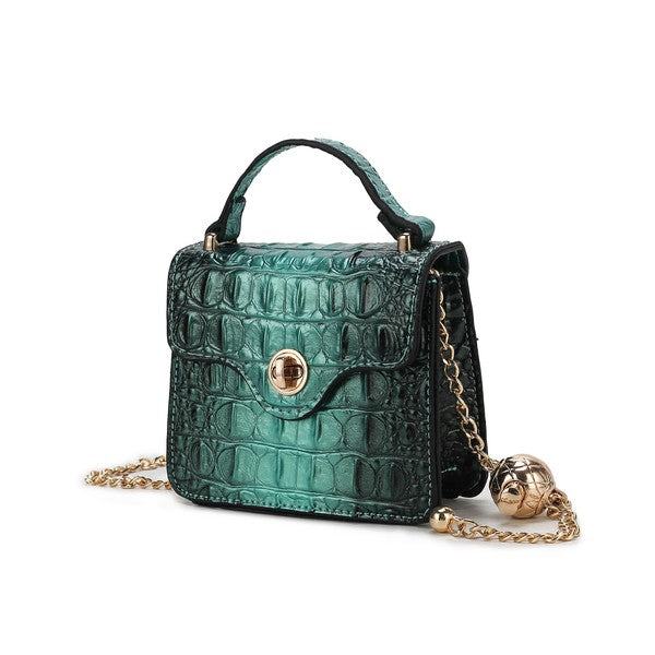 The Luxe Mini Satchel by Mia K-MKF Collection by Mia K-Green-One Size-[option4]-[option5]-[option6]-[option7]-[option8]-Shop-Boutique-Clothing-for-Women-Online
