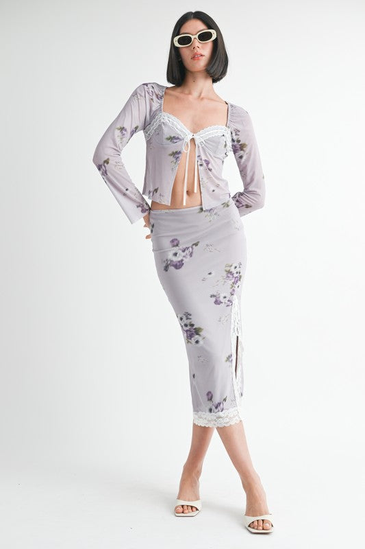 FLORAL MIDI SKIRT WITH LACE TRIM-Emory Park-LAVENDER-S-[option4]-[option5]-[option6]-[option7]-[option8]-Shop-Boutique-Clothing-for-Women-Online