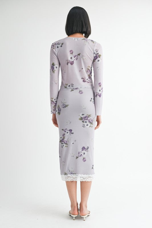FLORAL MIDI SKIRT WITH LACE TRIM-Emory Park-[option4]-[option5]-[option6]-[option7]-[option8]-Shop-Boutique-Clothing-for-Women-Online