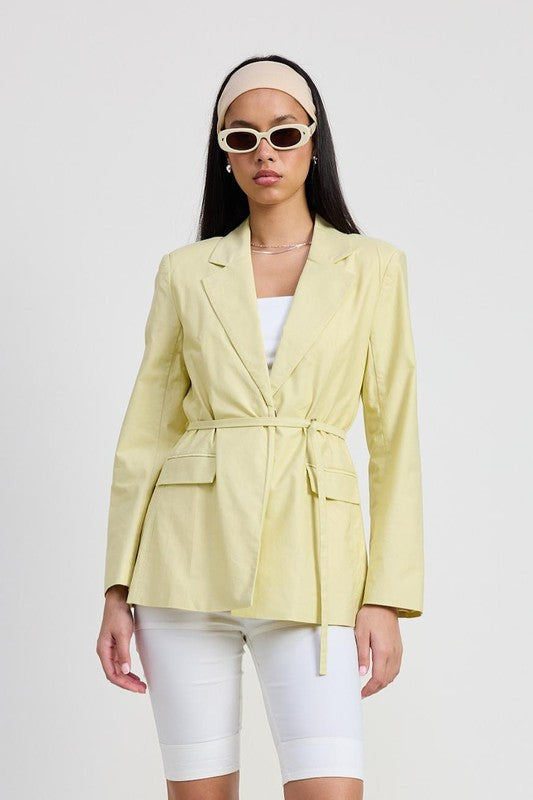 BLAZER WITH WAIST BELT-Emory Park-SAGE-S-[option4]-[option5]-[option6]-[option7]-[option8]-Shop-Boutique-Clothing-for-Women-Online