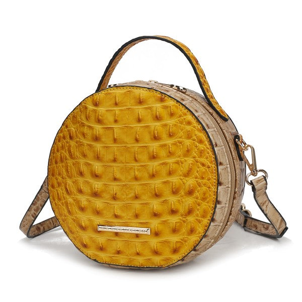 The Ynnari Croc-Embossed Crossbody Bag by Mia K.-MKF Collection by Mia K-Yellow-One Size-[option4]-[option5]-[option6]-[option7]-[option8]-Shop-Boutique-Clothing-for-Women-Online