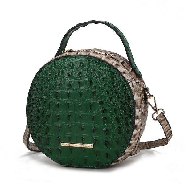 The Ynnari Croc-Embossed Crossbody Bag by Mia K.-MKF Collection by Mia K-Green-One Size-[option4]-[option5]-[option6]-[option7]-[option8]-Shop-Boutique-Clothing-for-Women-Online