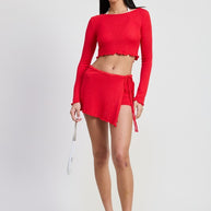 LONG SLEEVE BOAT NECK CROPPED TOP-Emory Park-[option4]-[option5]-[option6]-[option7]-[option8]-Shop-Boutique-Clothing-for-Women-Online