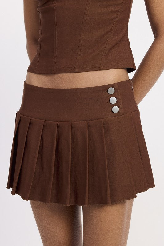 PLEATED MINI SKORT-Emory Park-[option4]-[option5]-[option6]-[option7]-[option8]-Shop-Boutique-Clothing-for-Women-Online