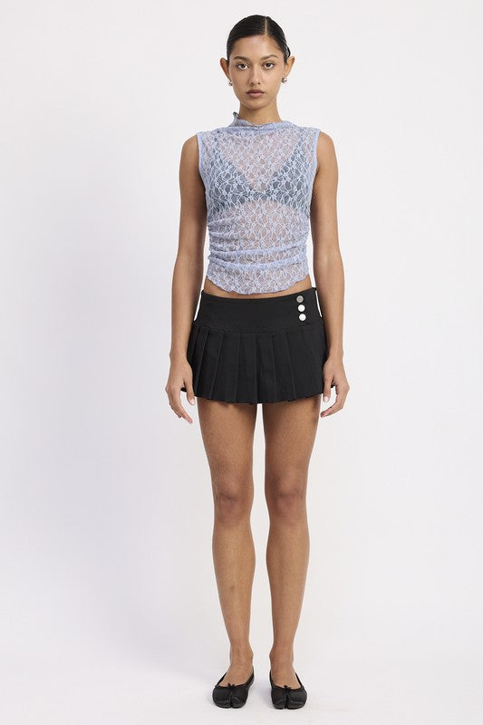 PLEATED MINI SKORT-Emory Park-BLACK-S-[option4]-[option5]-[option6]-[option7]-[option8]-Shop-Boutique-Clothing-for-Women-Online