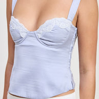 SATIN BUSTIER TOP WITH LACE DETAIL-Emory Park-[option4]-[option5]-[option6]-[option7]-[option8]-Shop-Boutique-Clothing-for-Women-Online