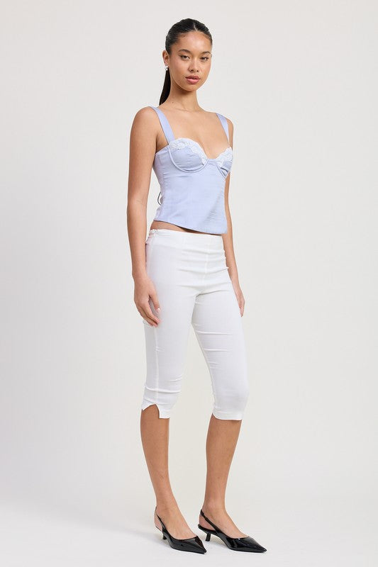 SATIN BUSTIER TOP WITH LACE DETAIL-Emory Park-[option4]-[option5]-[option6]-[option7]-[option8]-Shop-Boutique-Clothing-for-Women-Online