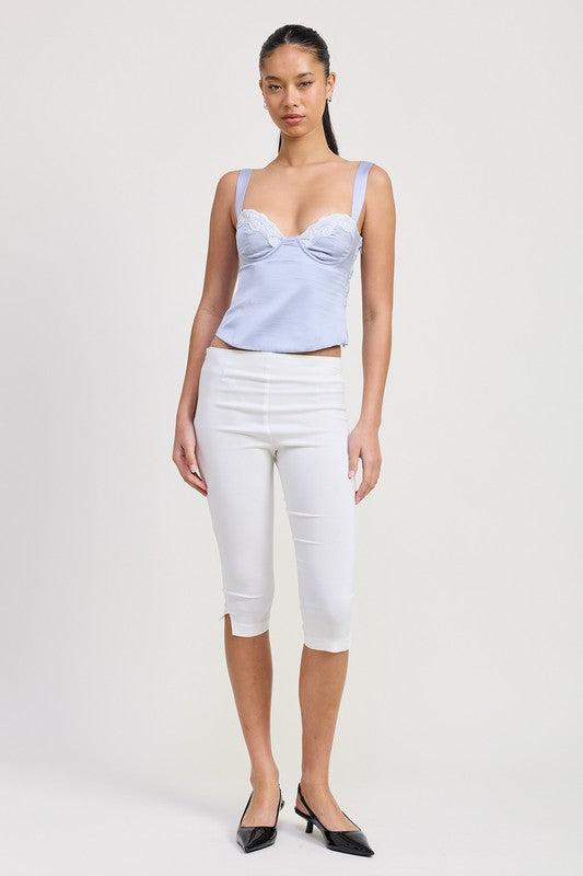 SATIN BUSTIER TOP WITH LACE DETAIL-Emory Park-[option4]-[option5]-[option6]-[option7]-[option8]-Shop-Boutique-Clothing-for-Women-Online