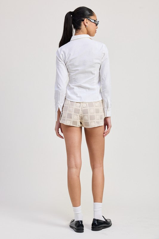 MINI JACQUARD CROCHET SHORTS-Emory Park-[option4]-[option5]-[option6]-[option7]-[option8]-Shop-Boutique-Clothing-for-Women-Online
