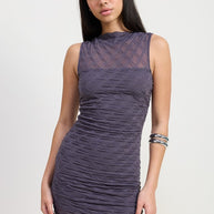 RUCHED HIGH NECK MINI DRESS-Emory Park-CHARCOAL-S-[option4]-[option5]-[option6]-[option7]-[option8]-Shop-Boutique-Clothing-for-Women-Online