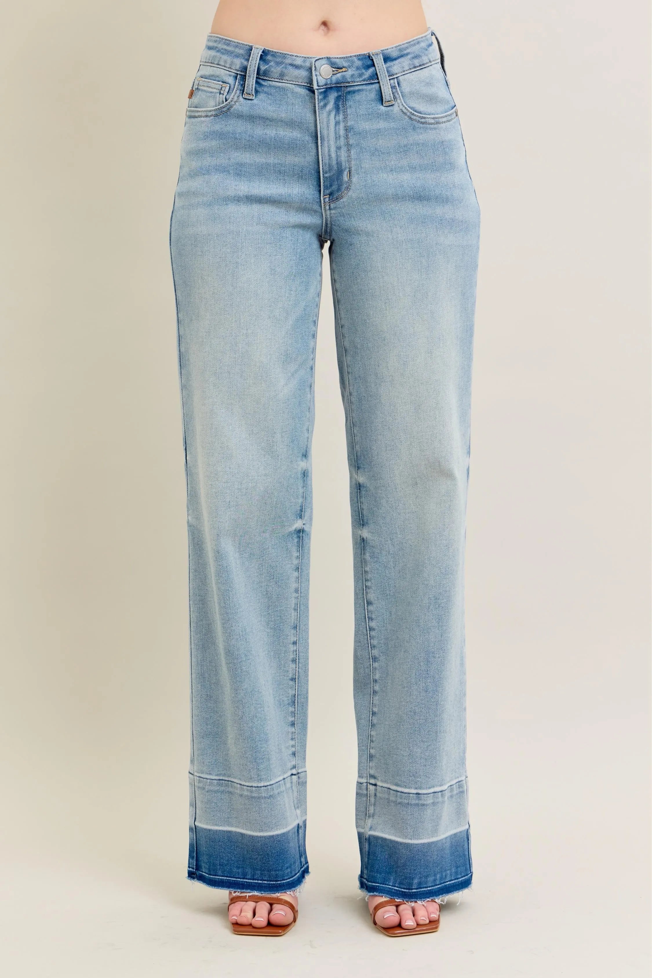 Judy Blue Release Hem Wide Leg Jeans-Trendsi-LT-0(24)-[option4]-[option5]-[option6]-[option7]-[option8]-Shop-Boutique-Clothing-for-Women-Online