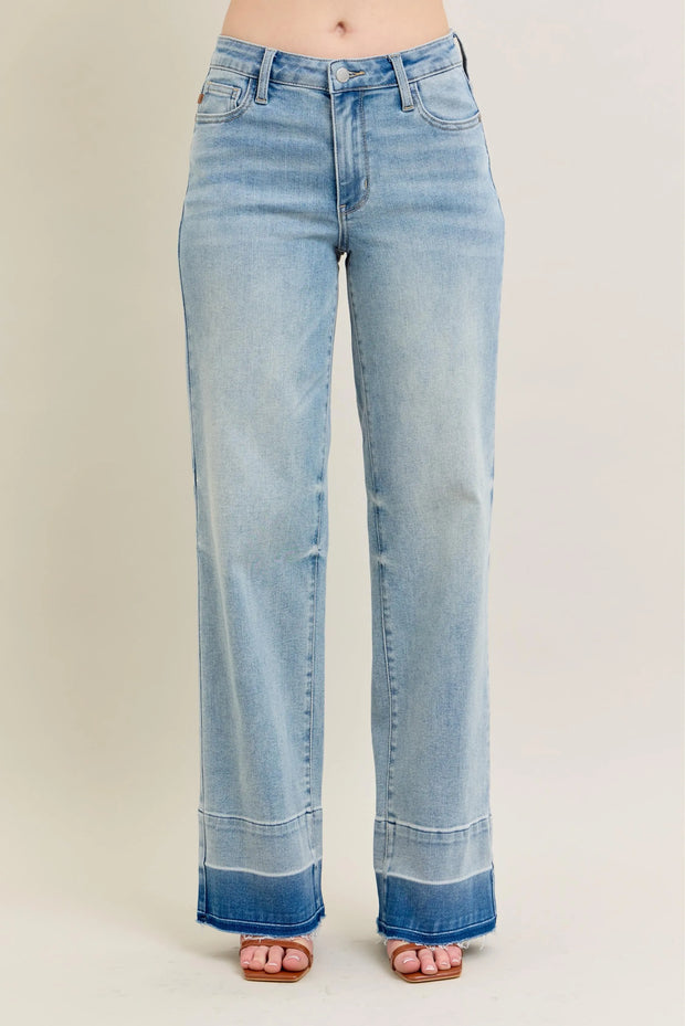 Judy Blue Release Hem Wide Leg Jeans-Trendsi-LT-0(24)-[option4]-[option5]-[option6]-[option7]-[option8]-Shop-Boutique-Clothing-for-Women-Online
